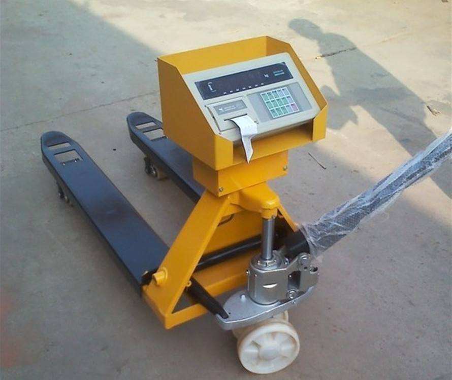 手動叉車秤2噸帶打印價格 2t叉車電子磅